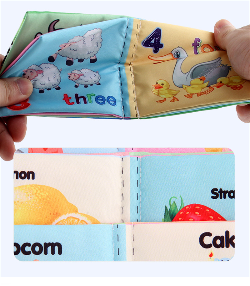 Hand Puppet Fabric Books, Newborn Baby Educational Cloth Book, Kids Early Learning Develop Reading Puzzle Book Toys