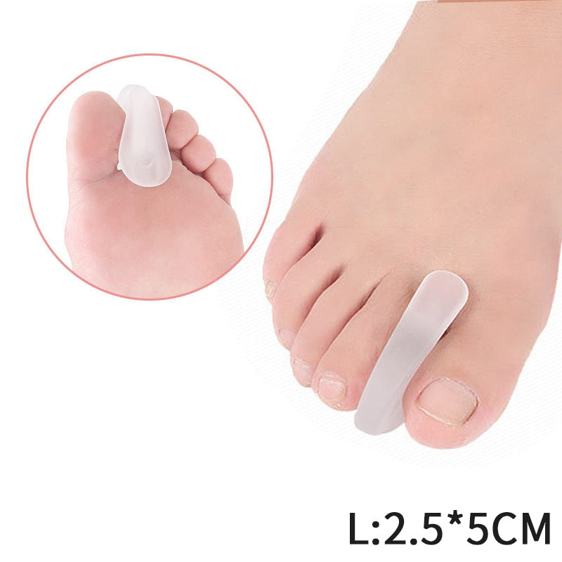 2Pcs=1Pair Silicone Toes Separator, Bunion Bone Ectropion Adjuster Toes