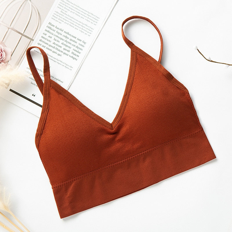 Women Crop Tops, Seamless Sports Lingerie, Tee Bra, Top Tank