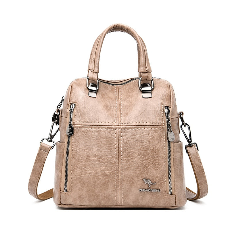 Leather Backpack Women Shoulder Bags