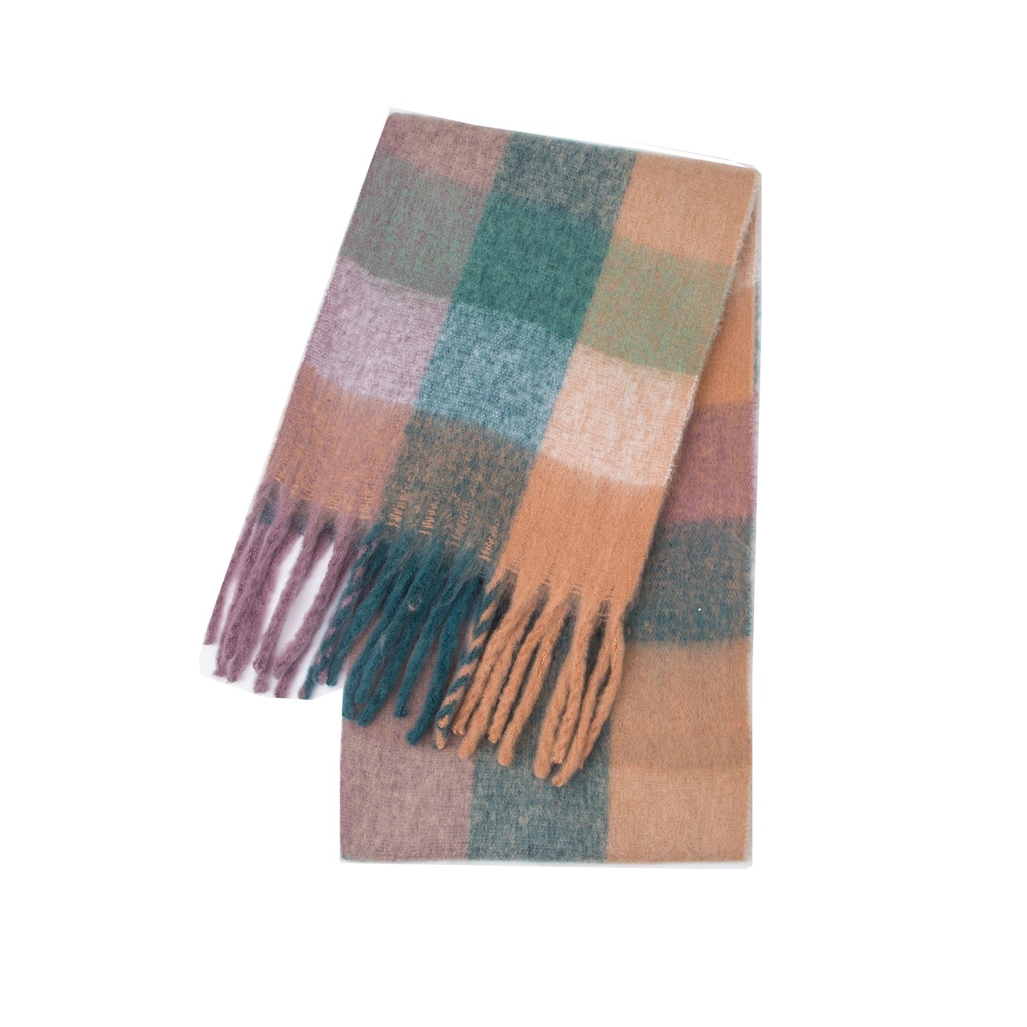 Cashmere Women Plaid Scarf, Winter Warm Shawl