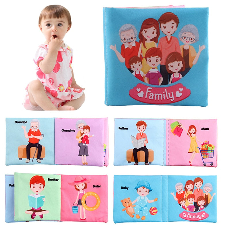 Hand Puppet Fabric Books, Newborn Baby Educational Cloth Book, Kids Early Learning Develop Reading Puzzle Book Toys