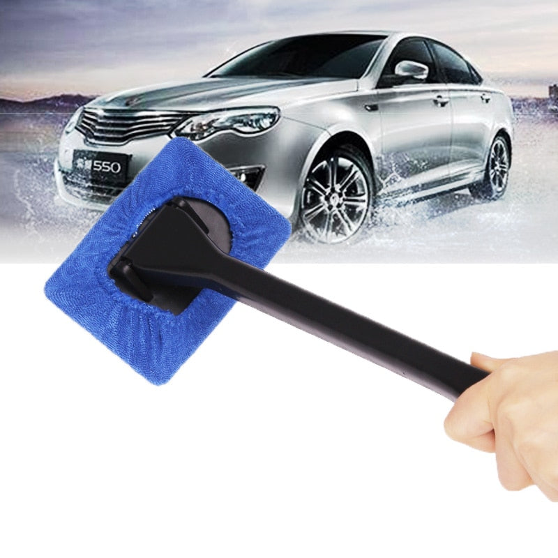 Car Window Cleaner Brush Kit, Windshield Cleaning Wash Tool, Inside Interior Auto Glass Wiper With Long Handle