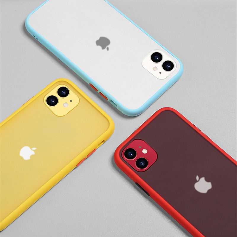 Mint Simple Matte Bumper Phone Case for iphone, Soft TPU Silicone Clear Case Cover