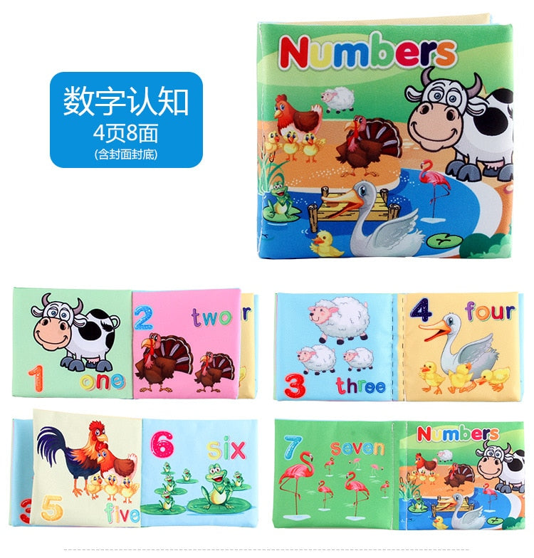 Hand Puppet Fabric Books, Newborn Baby Educational Cloth Book, Kids Early Learning Develop Reading Puzzle Book Toys