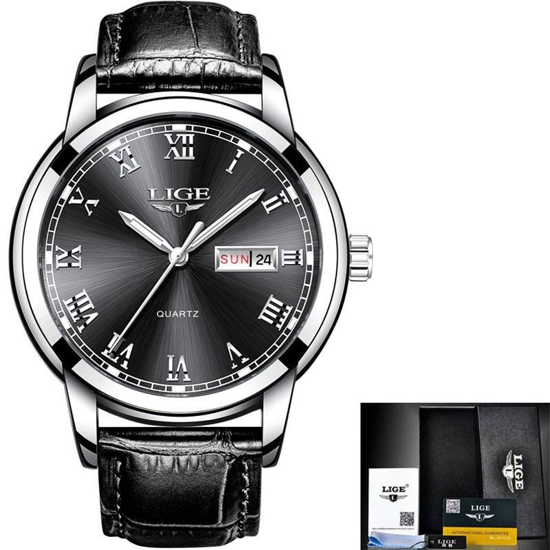 Top Brand Luxury Casual Leather Quartz Men's Watch