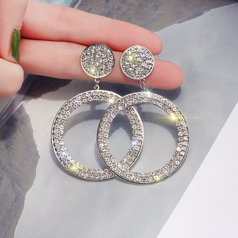 Cubic Zirconia Crystal Earrings