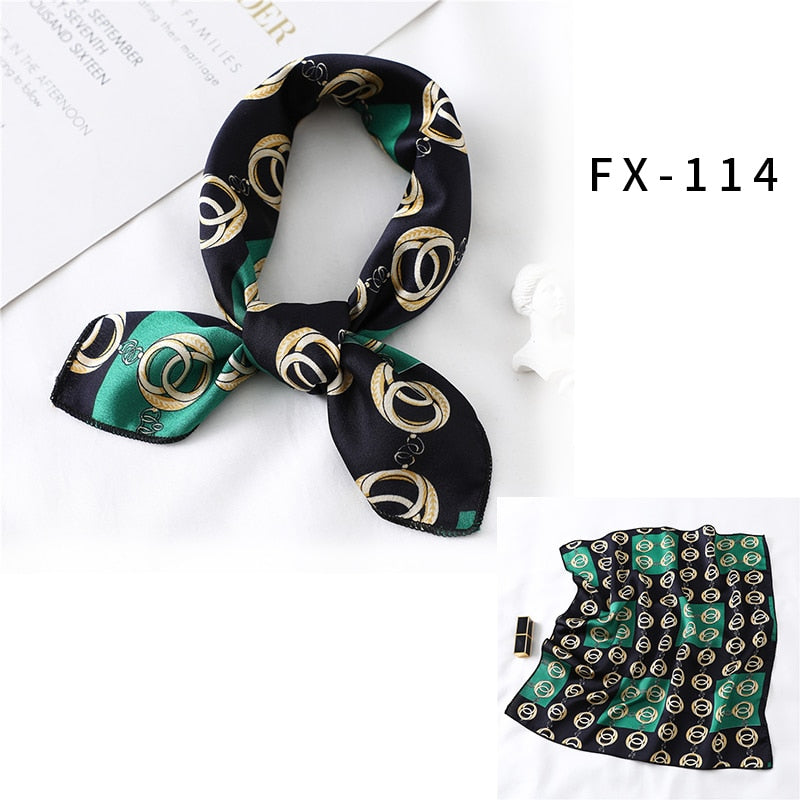 Square Silk Scarf, Bandana for Women