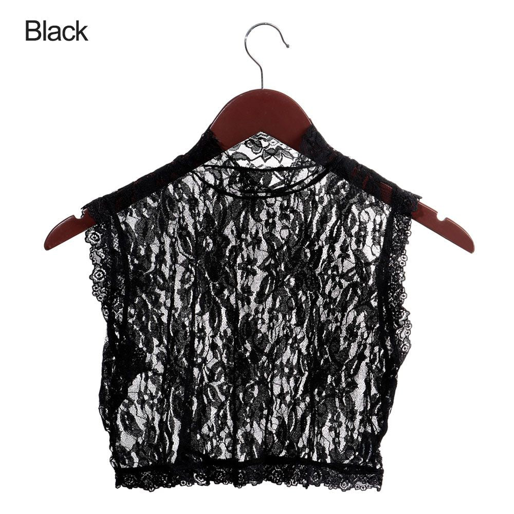 Women Cotton Lace Fake Collar Blouse