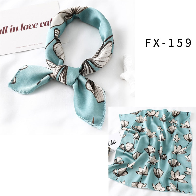 Square Silk Scarf, Bandana for Women