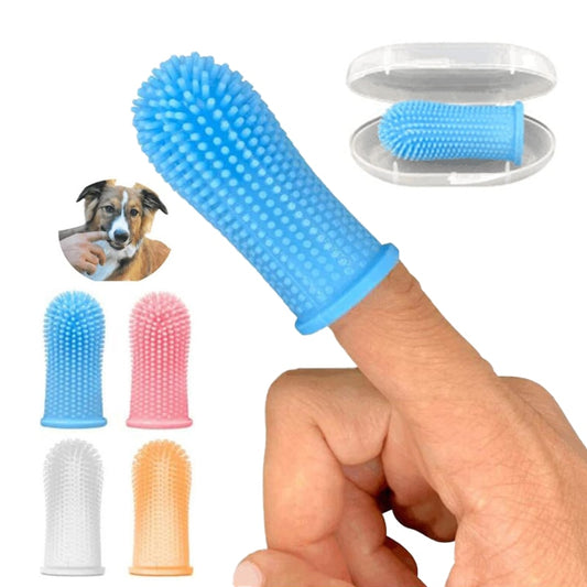 Dog Super Soft Pet Finger Toothbrush Teeth Cleaning