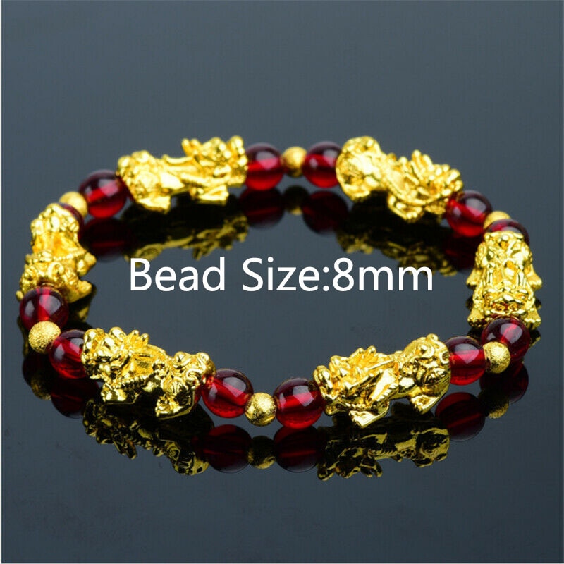 Black Beads Alloy Wealth Bracelet