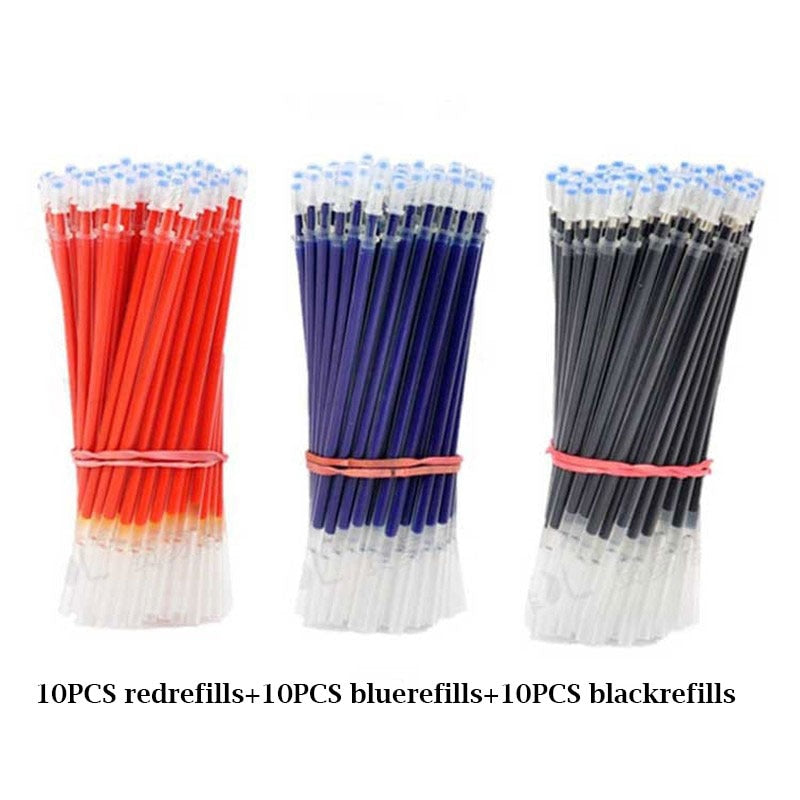 18/30 PCS Gel Pen Set, School supplies Black Blue Red ink Color, 0.5mm Ballpoint pen