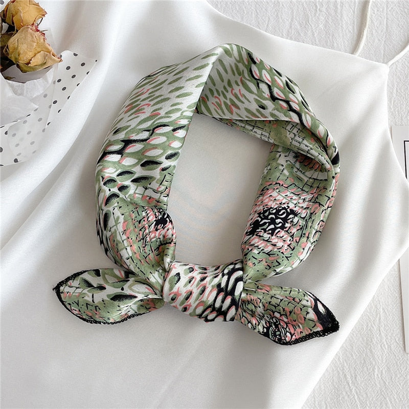 Square Silk Scarf, Bandana for Women