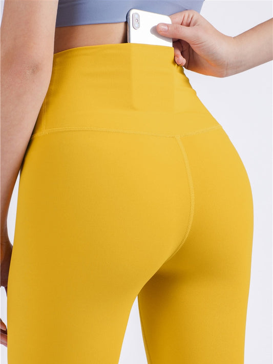 Yoga Pants Hidden Pockets At Waist Fitness Sports Leggings Women Sportswear Stretchy Pants Gym Workout Clothing