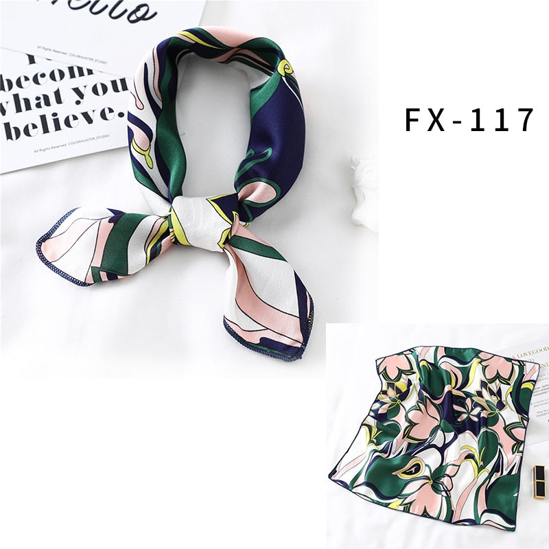 Square Silk Scarf, Bandana for Women