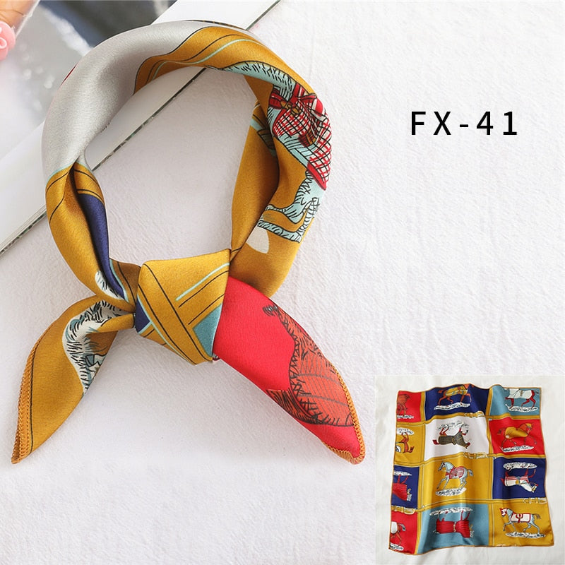 Square Silk Scarf, Bandana for Women