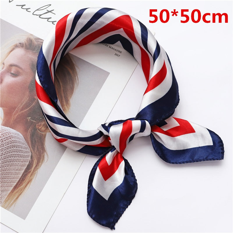 Square Silk Scarf, Bandana for Women