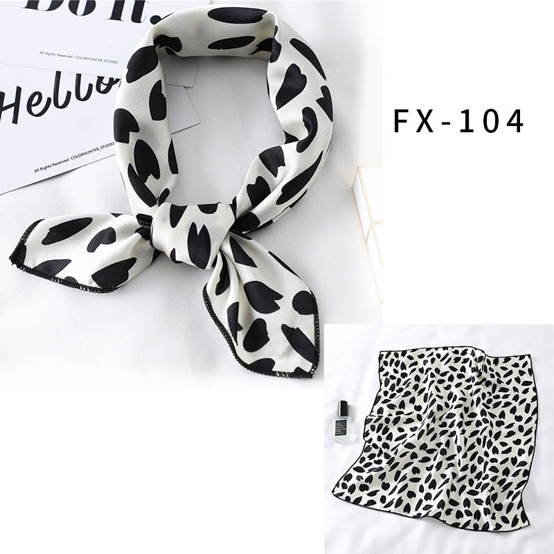 Square Silk Scarf, Bandana for Women