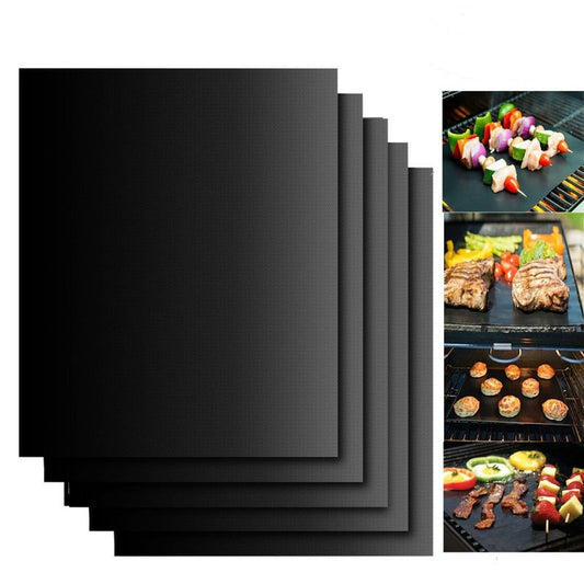 BBQ Grill Mat, Barbecue Outdoor Baking Non-stick Pad, Reusable Cooking Plate 40 * 30cm
