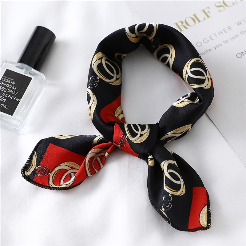 Square Silk Scarf, Bandana for Women