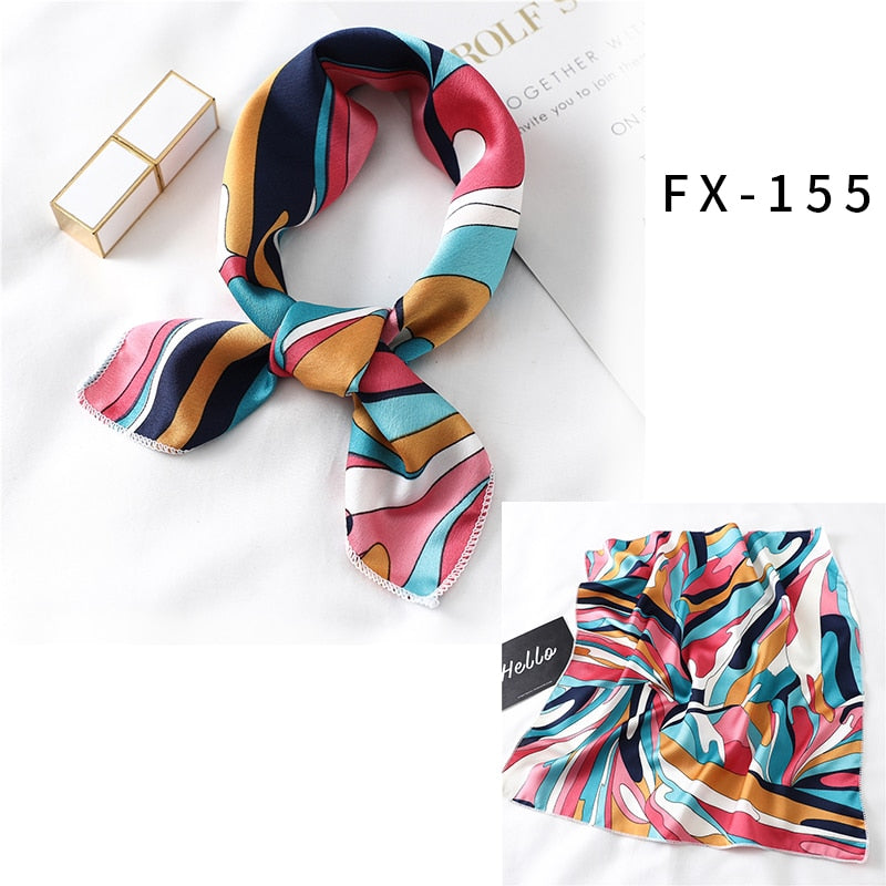 Square Silk Scarf, Bandana for Women