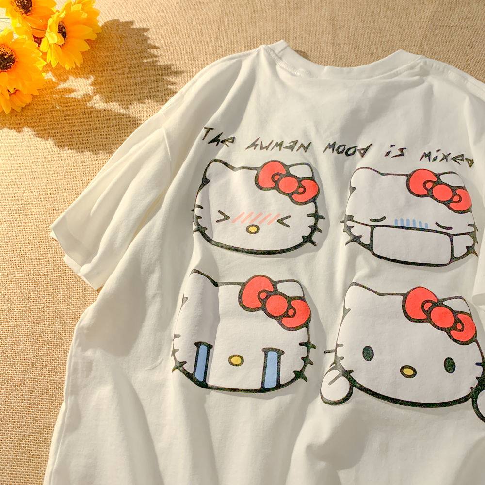 Kitty 3D Printed Summer T-Shirt Short Sleeve