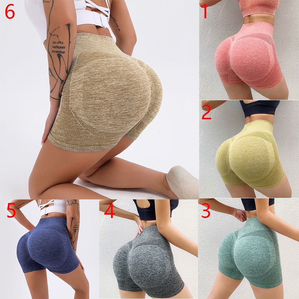 Damshorts Sportshorts För kvinnor Ny Cykling Jogging Fitness Hög midja Push Up Gymshorts Leggings Yogakläder