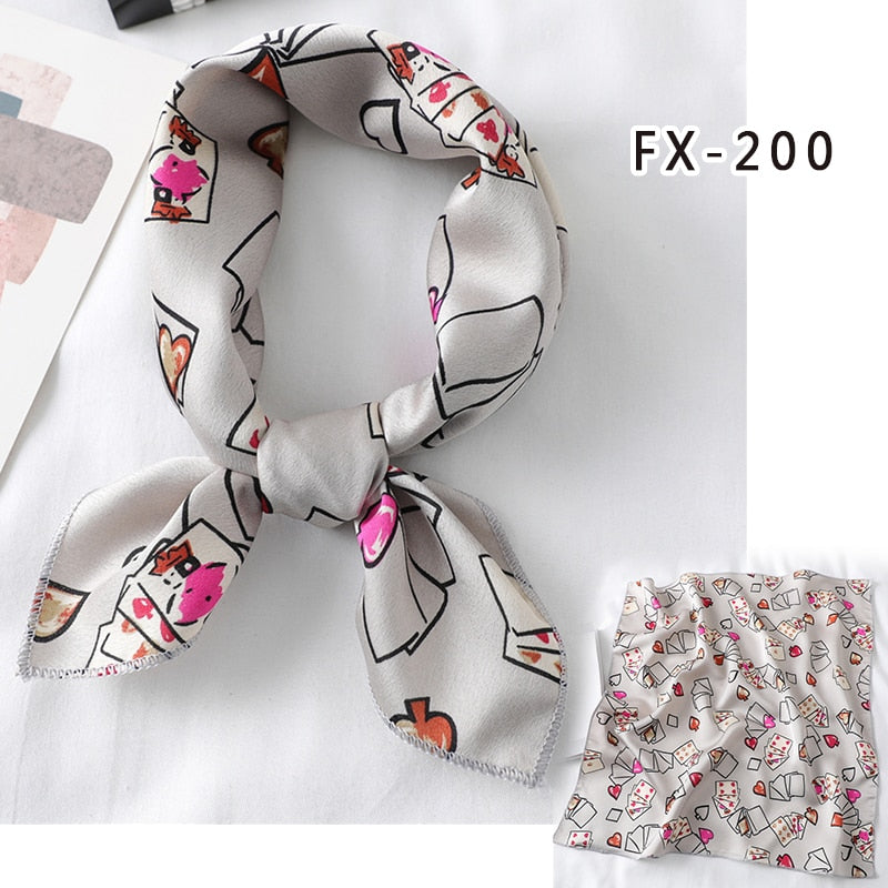 Square Silk Scarf, Bandana for Women