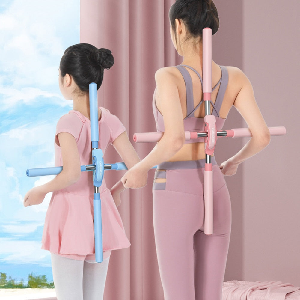 Posture Corrector Adjustable, Body Cross Open Back Correction Stick for Fitness