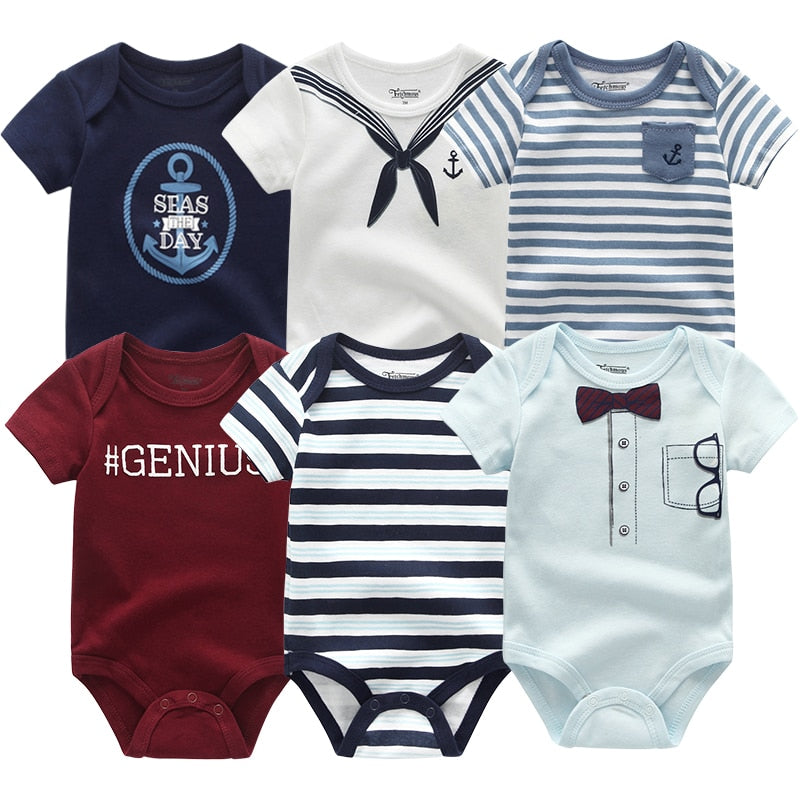 6PCS/Set Unisex Newborn Baby Boy Clothes
