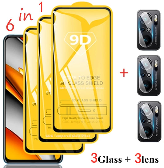 9D Protective Glass for Xiaomi Redmi Note 10 8 9 Pro 11 11s 9s 10s 5G Screen Protectors
