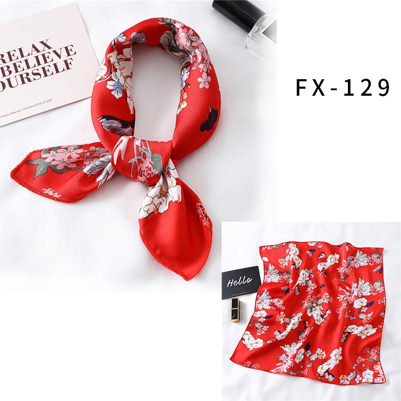 Square Silk Scarf, Bandana for Women