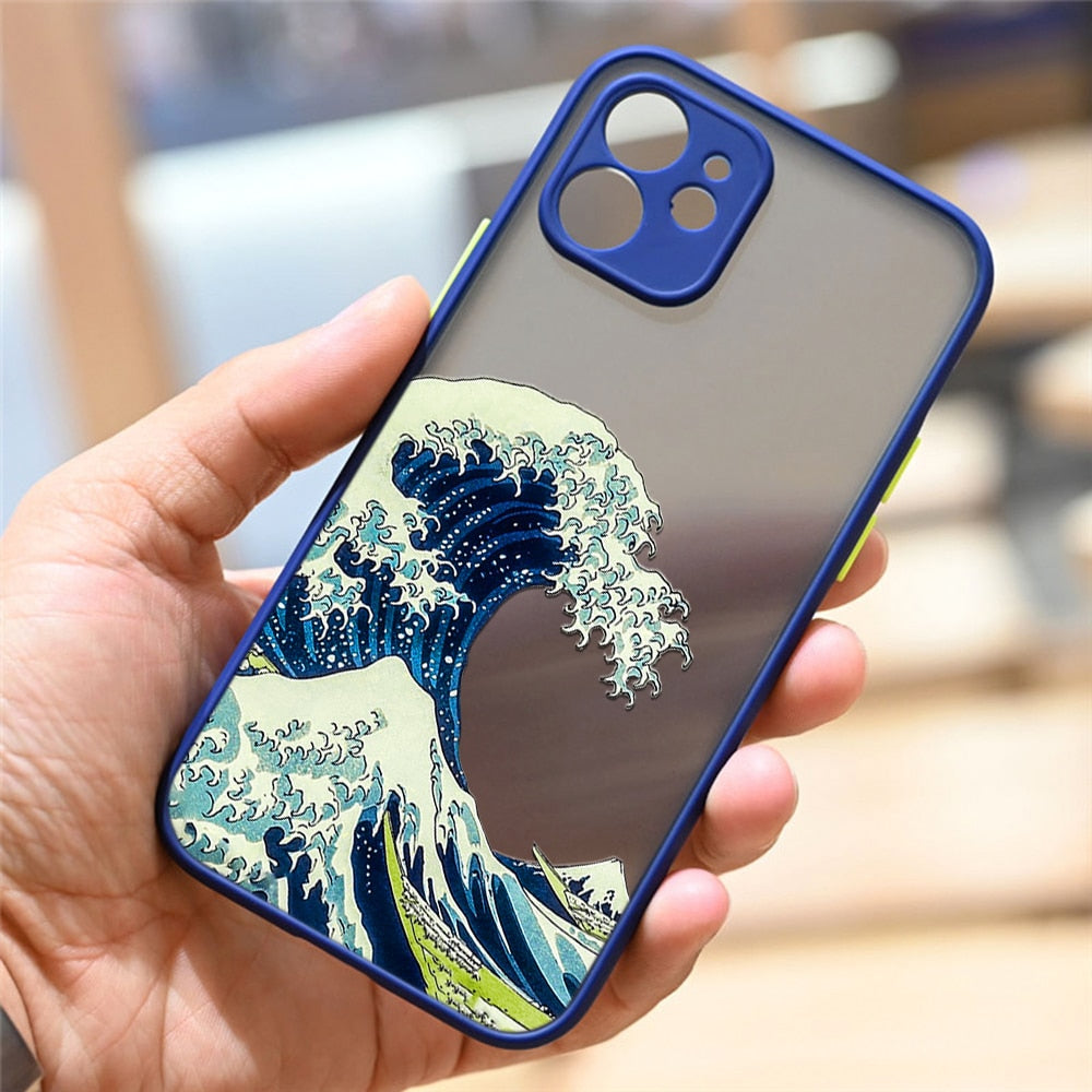 Blue Wave Clear Phone Case