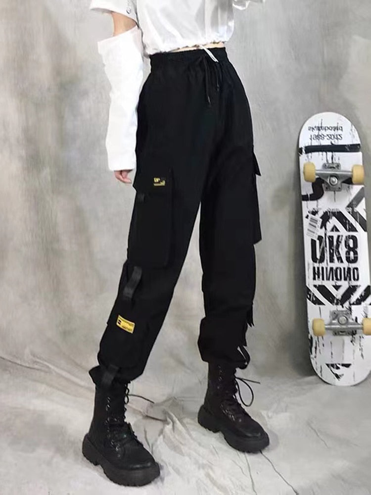 Women Cargo Pants/Harem Pants/Punk Pockets Jogger Trousers