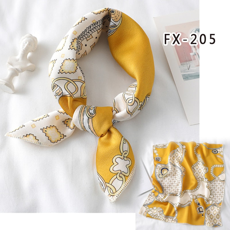 Square Silk Scarf, Bandana for Women