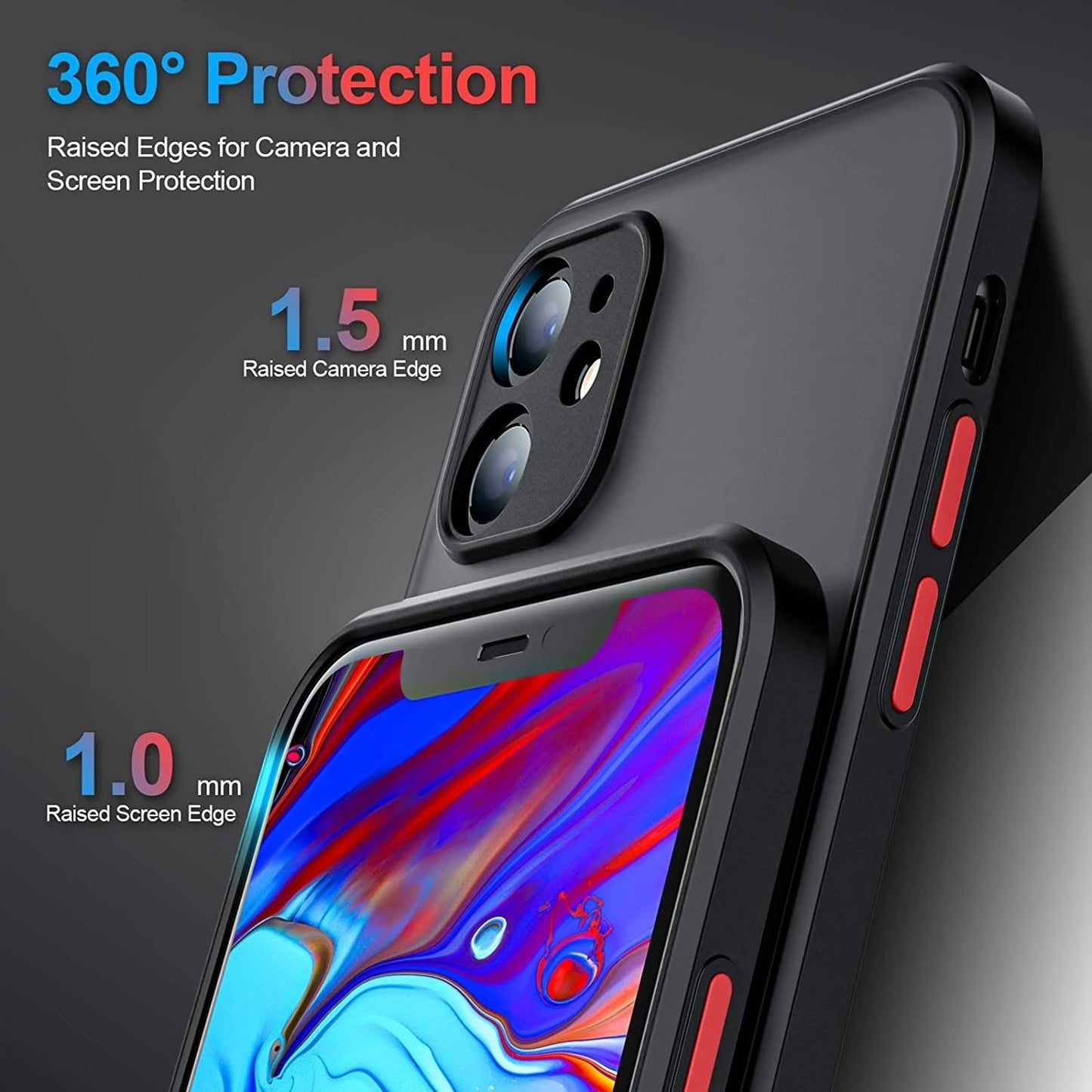 Shockproof Armor Matte Phone Case For iPhone