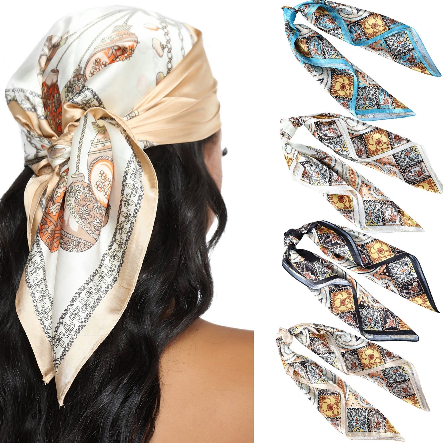 60*60CM Printing Bandanas Hair Bands For Girls & Women