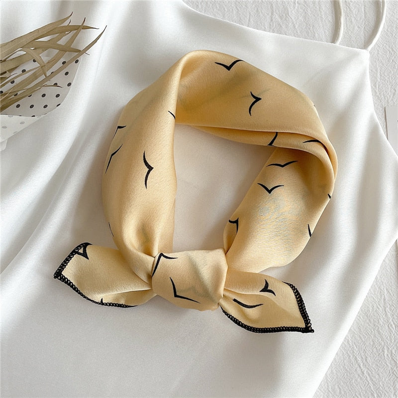 Square Silk Scarf, Bandana for Women