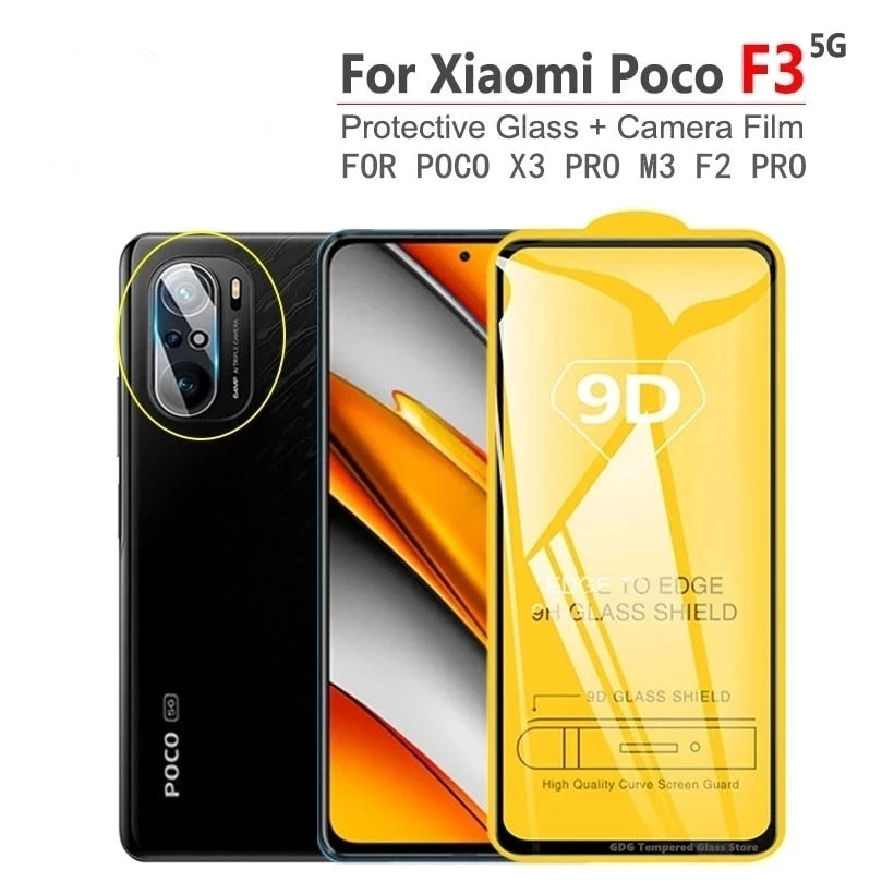 9D Protective Glass for Xiaomi Redmi Note 10 8 9 Pro 11 11s 9s 10s 5G Screen Protectors