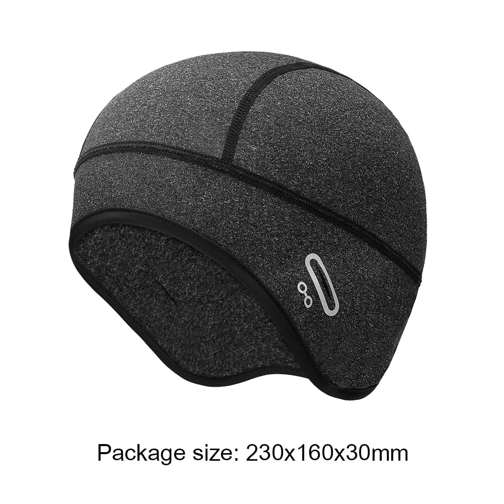 Winter Windproof Cycling Hat, Male Thermal Beanie Sports Fleece Headgear Cap