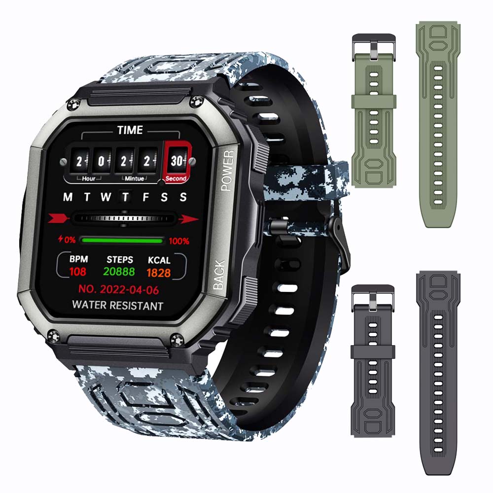 Smart Watch Men, Big Battery Music Play Fitness Tracker, Bluetooth Smartwatch