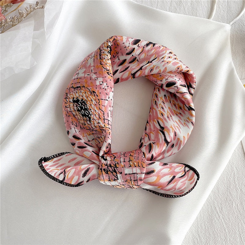 Square Silk Scarf, Bandana for Women