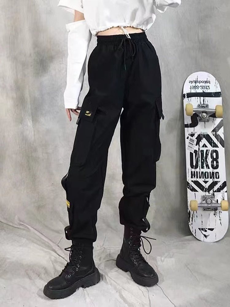 Women Cargo Pants/Harem Pants/Punk Pockets Jogger Trousers