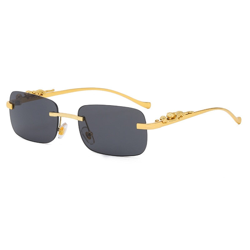 Vintage Rimless Square Sunglasses for Women & Men