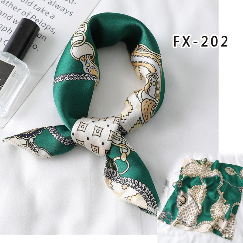 Square Silk Scarf, Bandana for Women