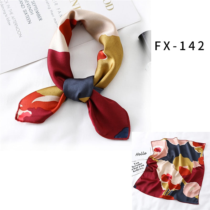 Square Silk Scarf, Bandana for Women