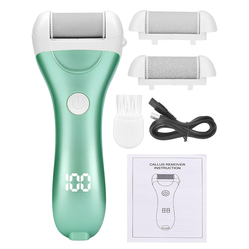 Charged Electric Foot File for Heels, Grinding Pedicure Tools, Dead Hard Skin Callus Remover