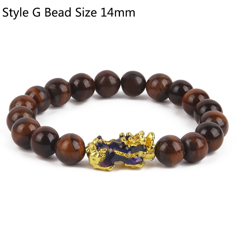 Black Beads Alloy Wealth Bracelet