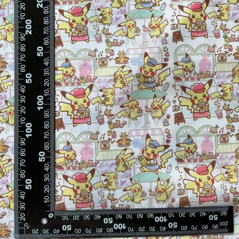 Pokemon Cartoon Fabric140*50cm Handmade Sewing Patchwork Quilting Baby Dress